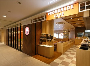 オシャレなカフェです♪
未経験スタートしたい方も大歓迎！