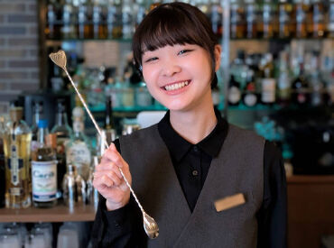 カクテル技法・チーズの知識
お酒（リキュール・ウィスキーなど）の知識
テーブルマナー…様々なスキルが身に付きます♪