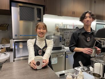 ◆ドリンク半額
◆フード/グッズ/コーヒー豆20％OFF
の社割も♪
学生～フリーターまで活躍中‼