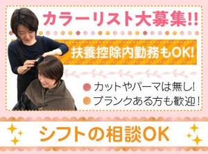 条件をパソコンに入力するだけでカラー薬剤の種類と適正量が表示されるので調合が苦手な方でも安心！