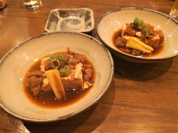 お野菜、お魚とお豆腐を中心にヘルシーなメニューを豊富に揃えています♪
まかないはその日のオリジナルメニューが無料で◎