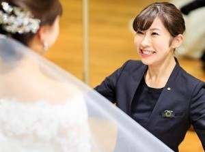 お客様の幸せな1日をお手伝いするお仕事.+*
憧れのブライダル業界でお仕事始めませんか？