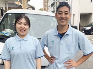 3人1組のチーム制だから、安心です♪
お客様と会話も楽しみながら、一つずつ覚えていきましょう！