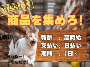 年齢不問！日払いOK★
未経験でも安心！
超かんたん作業♪