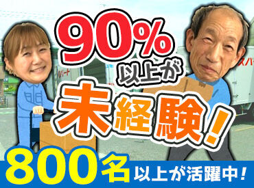 Wワーク歓迎！
週2日・短時間OK◎
Wワークにて勤務の方が全体の60％！