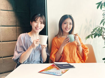 レバカフェ制度あり！入社後アンケートは満足度★★★の実績！髪色自由＆ネイルOK！ハイトーンカラーだって大丈夫♪＾＾