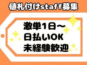 年齢不問！日払いOK★
未経験でもカンタンなお仕事！