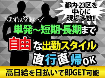 学歴＆スキル不問★
10～60代の男性スタッフ活躍中！