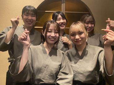 ≪お店の定着率が自慢です
≫学生～フリーターさんまで活躍中★
休日までみんなで遊びに行くほど
仲良しなSTAFFも◎