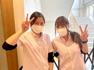 ▼とにかく働きやすさ抜群！
スタッフも笑顔で過ごせる！ゆとりをもって働ける★
未経験・無資格から活躍できます♪