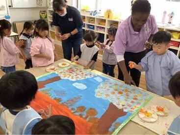 東大宮駅より徒歩5分！学研グループのバイリンガル教育保育園。
育休明け・ブランクのあるスタッフも活躍中です！