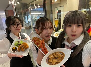 お洒落でドイツ風なお店♪未経験OK！初めてのバイトでも大歓迎！短期勤務可能です♪