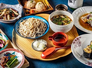 季節の食材や厳選した蕎麦粉を使用した蕎麦など
こだわりの逸品が味わえる★