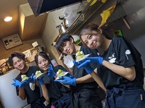 バイトデビュー/未経験も大歓迎◎
現在は学生スタッフが多め！
新しい仲間を募集します☆