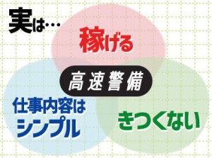 【稼げる・きつくない・シンプル】の最強コスパ◎
警備のお仕事の中でもおすすめの職種ですよ…♪