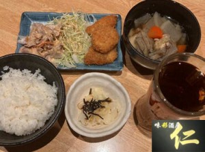 ＼豊洲のお魚で作るまかないあり／
とある日のお写真♪健康的で野菜もしっかり食べられます◎