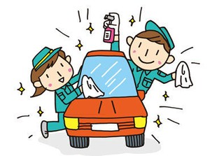 ★洗車の仕方を2ステップでご紹介★

(1)車を洗車機に。
設定してスイッチON!!

→→2枚目写真へ→→