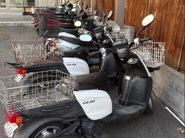 バイク/自転車の貸し出しあり◎未経験の方でも慣れるまでは親切丁寧にフォロー！土地勘がなくても安心♪無理なく続けられます！