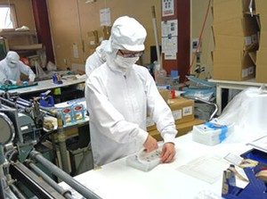重いものを持つ作業はほとんどありません☆
モクモクと作業を進められますよ♪
しっかり作業内容も教えるので未経験さんも安心！