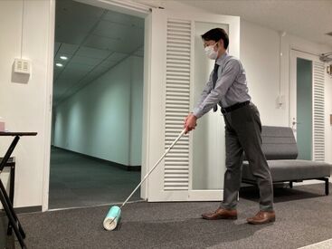 水に触れるお仕事・接客はありません！
力作業もない、シンプルな清掃です！