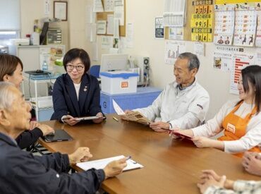 「ありがとう」の言葉がやりがいに♪
ゆくゆくは正社員登用も可能！お気軽にご相談ください。