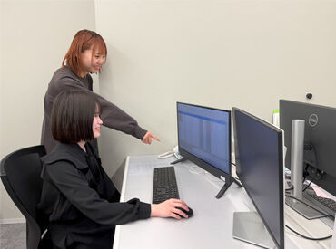 お仕事はシンプルです！
電話の取り次ぎ・来客対応や
PCを使用したデータ入力など♪
一つずつ丁寧にお教えします！