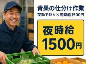 夜勤で稼ぐ！黙々作業で高時給1500円
接客なし・ルーティン作業で安定◎