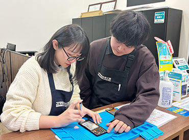 先輩たちが丁寧に教えますのでご安心ください♪