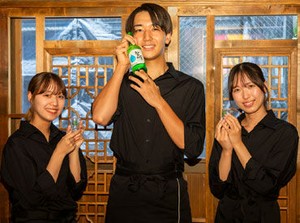 ＊韓国料理好きさん
＊K-POPファンの方
にもピッタリ★
美味しいまかないも食べられますよ♪