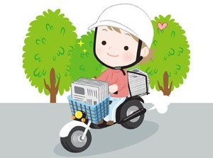 *＊女性スタッフ活躍中＊*
車だけでなく、バイクや電動自転車での配達もOK！
あなたの配達しやすい方法でムリなく働けます♪