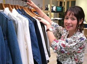 「このブランドが好き」「アパレル業界で働きたい」。そんな気持ちがあればOK！大好きなお洋服に囲まれて働けるチャンス◎