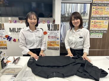 お仕事はお洋服の受け渡し◎
「土日だけロングでガッツリ稼ぎたい」
「平日、家事の合間の短時間」
などシフトは相談OK♪