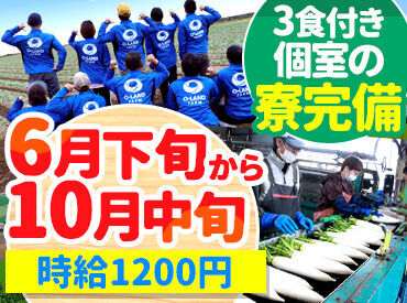 美味しい空気と自然の中で働きませんか？
年齢･経験･資格は不問★
大樹町にある農場でシーズンバイト♪