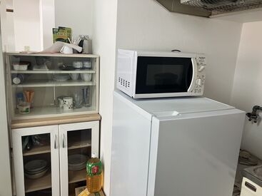 冷蔵庫、電子レンジ完備で快適！